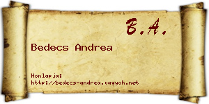 Bedecs Andrea névjegykártya
